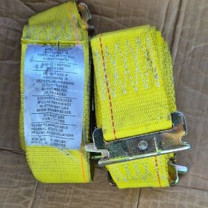 Heavy-Duty Yellow Tie-Down Strap